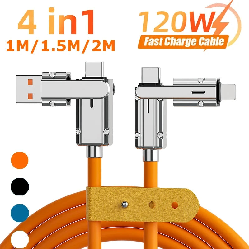 Roamly OneCord 4-in-1 120W fast charging cable