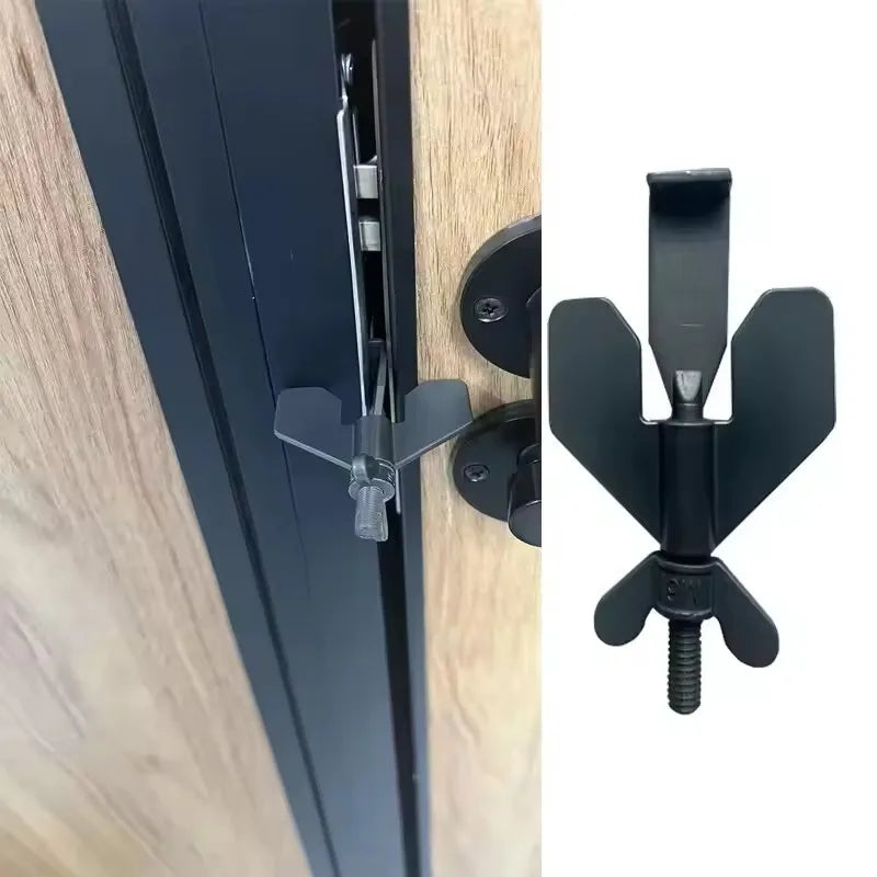 Roamly SafeStay portable door lock installed on hotel door